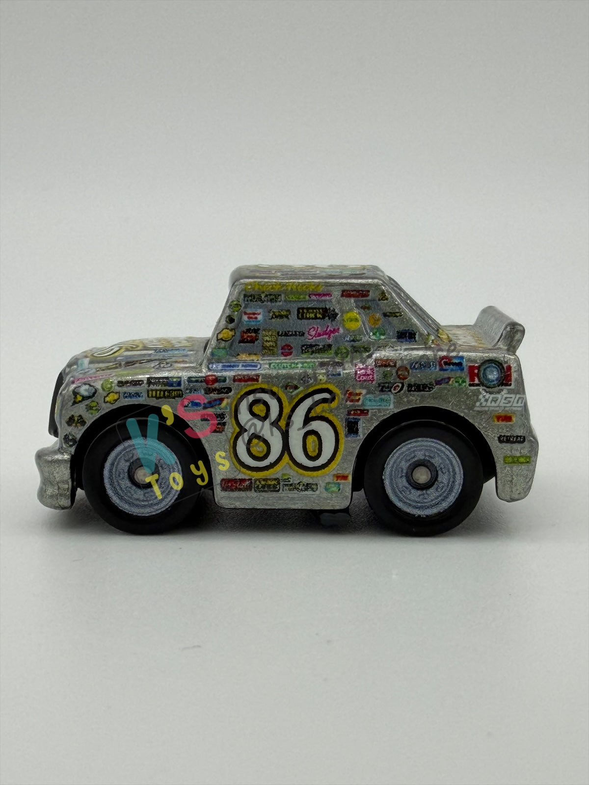 Loose Mini Racers Pixar Disney Cars, SILVER CHICK HICKS - Mint / Near Mint Condition
