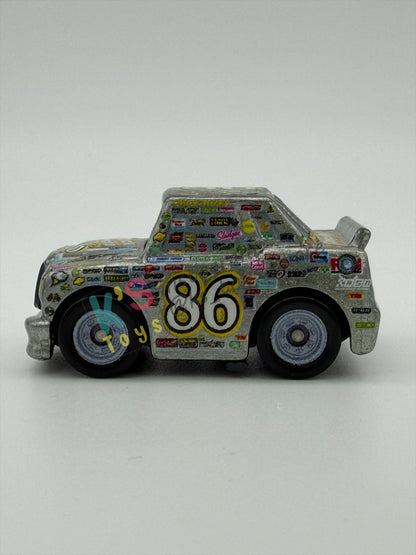 Loose Mini Racers Pixar Disney Cars, SILVER CHICK HICKS - Mint / Near Mint Condition
