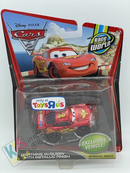 Disney Pixar Cars by Mattel, Lightning McQueen with Metallic Finish, exclusive ToysRus - BNIP