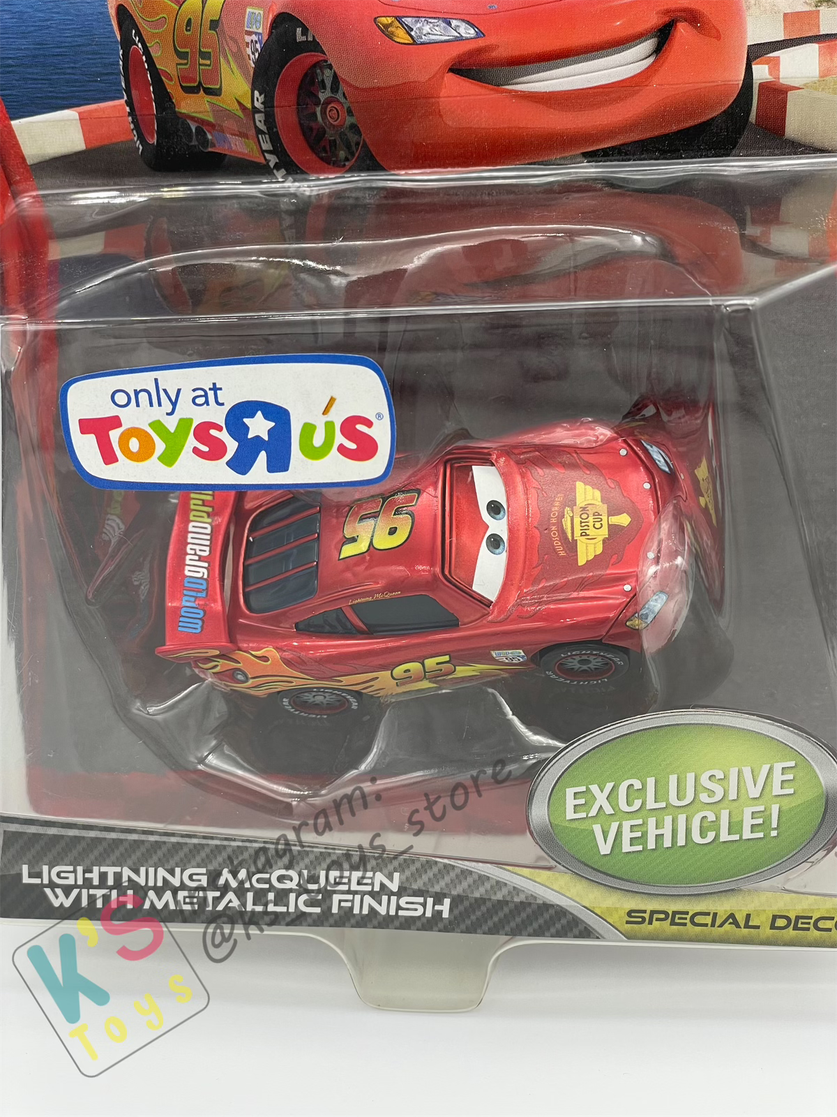 Disney Pixar Cars by Mattel, Lightning McQueen with Metallic Finish, exclusive ToysRus - BNIP