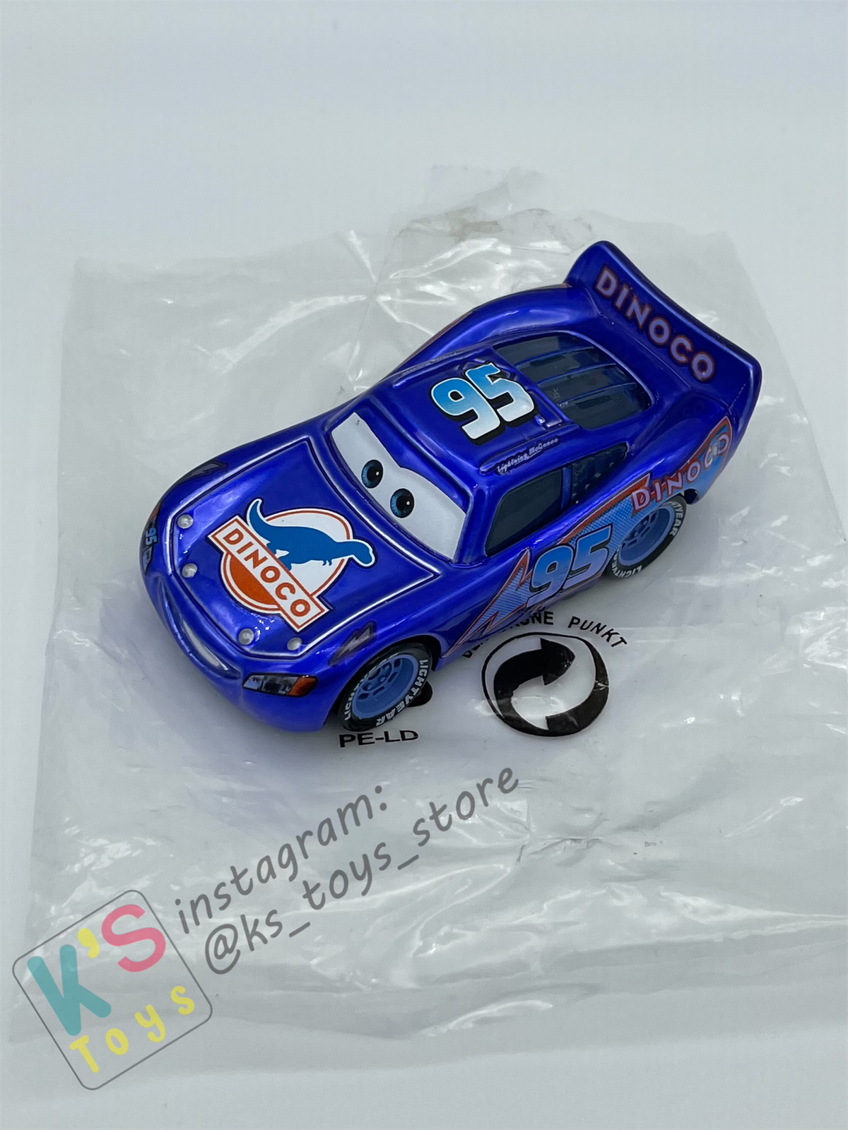 PRE-OWNED / LOOSE DISNEY PIXAR CARS - RARE LIMITED BLUE RANSBURG BLU-RAY LIGHTNING MCQUEEN - EXCELLENT CONDITION