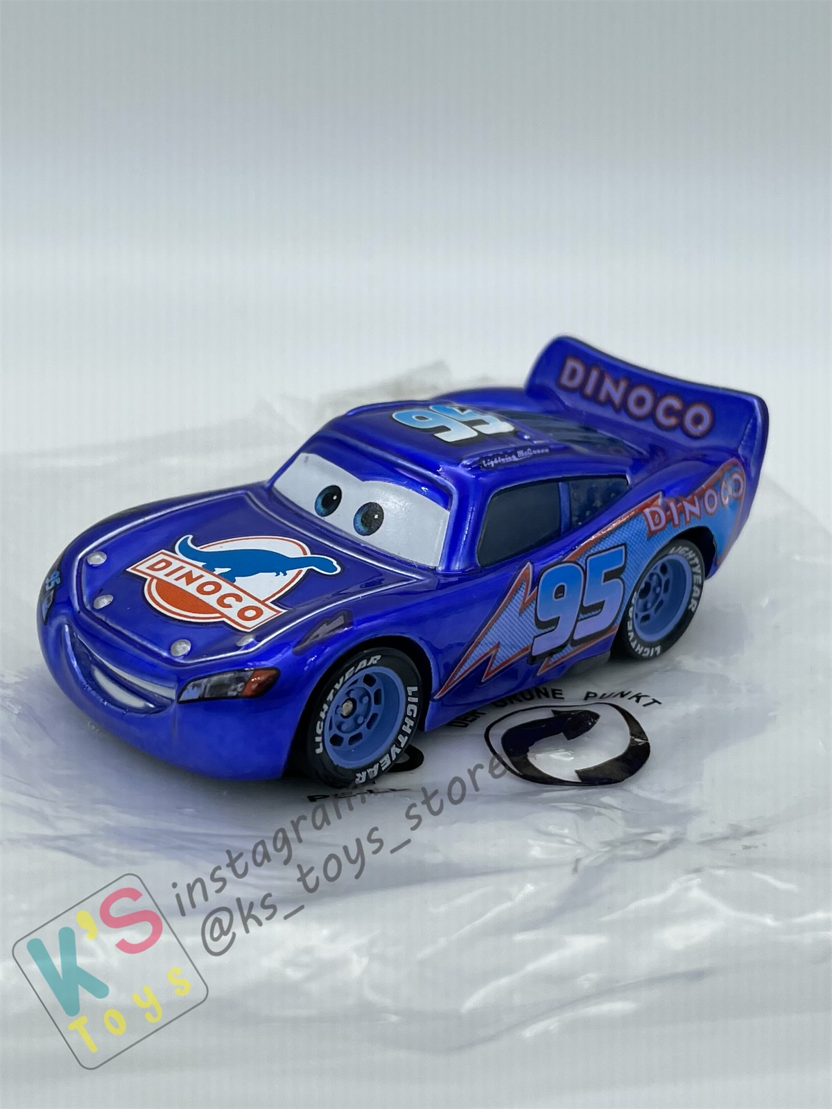 PRE-OWNED / LOOSE DISNEY PIXAR CARS - RARE LIMITED BLUE RANSBURG BLU-RAY LIGHTNING MCQUEEN - EXCELLENT CONDITION