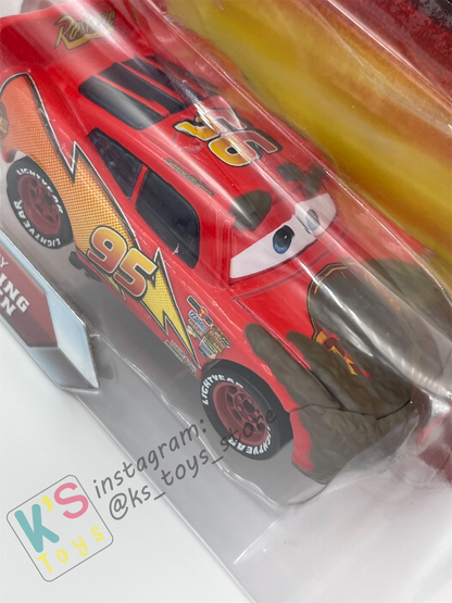 Rare Disney Pixar Cars by Mattel, Muddy Lightning McQueen - Final Lap Series - BNIP