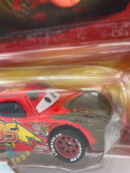 Rare Disney Pixar Cars by Mattel, Muddy Lightning McQueen - Final Lap Series - BNIP