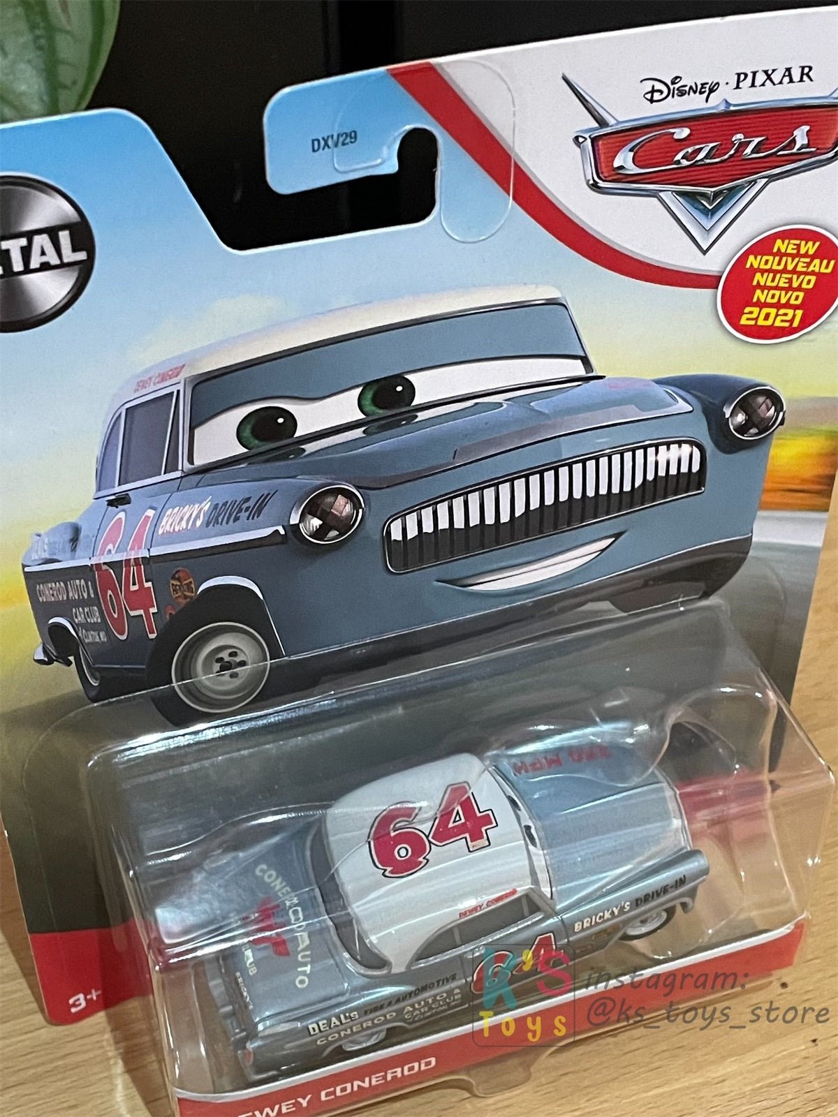 DISNEY PIXAR CARS BY MATTEL, DEWEY CONEROD - 2021 NEW RELEASE - BNIP