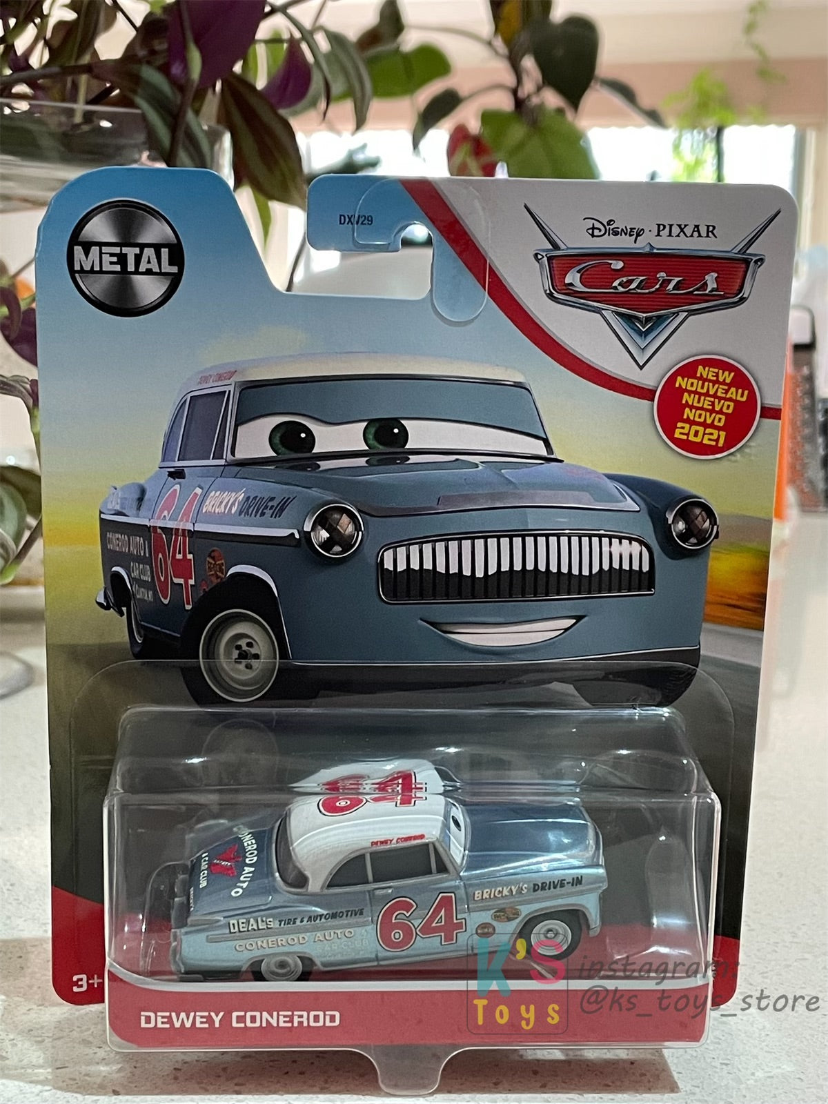 DISNEY PIXAR CARS BY MATTEL, DEWEY CONEROD - 2021 NEW RELEASE - BNIP