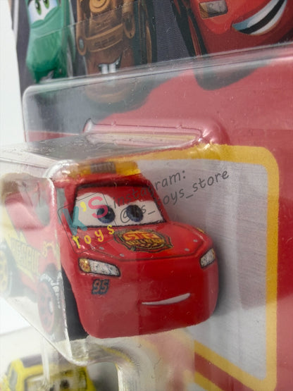 MINI RACERS DISNEY PIXAR CARS 3-PACK BY MATTEL  "RACE & RESCUE LIGHTNING MCQUEEN, RACE & RESCUE LUIGI, AND RACE & RESCUE MATER" - 2026 RELEASE - BNIP