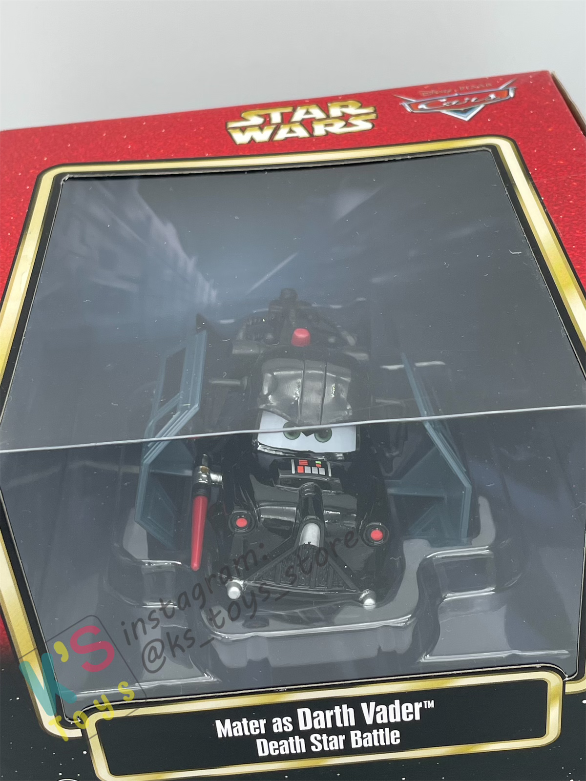 RARE DISNEY PIXAR CARS BY MATTEL EXCLUSIVE DISNEY PARKS "MATER AS DARTH VADER DEATH STAR BATTLE" - BNIP