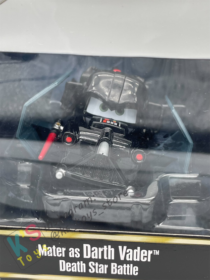 RARE DISNEY PIXAR CARS BY MATTEL EXCLUSIVE DISNEY PARKS "MATER AS DARTH VADER DEATH STAR BATTLE" - BNIP