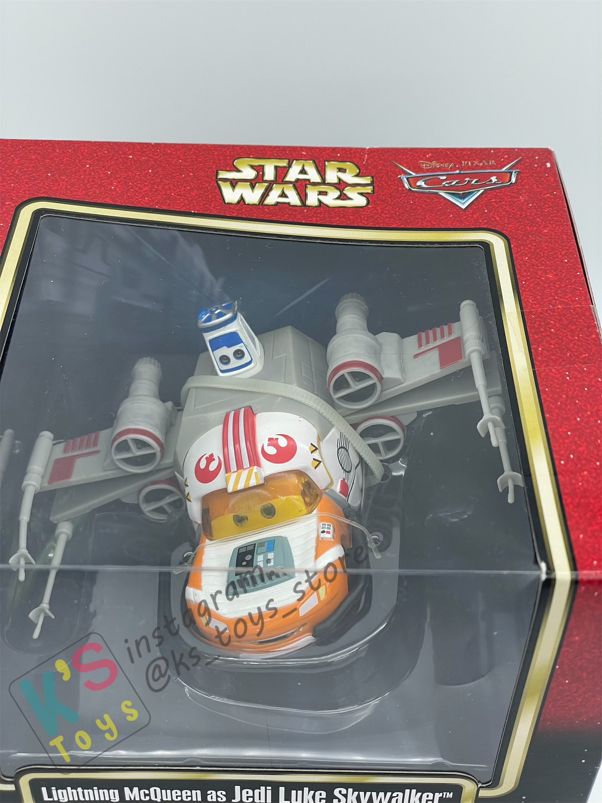 RARE DISNEY PIXAR CARS BY MATTEL EXCLUSIVE DISNEY PARKS "LIGHTNING MCQUEEN AS JEDI LUKE SKYWALKER DEATH STAR BATTLE" - BNIP