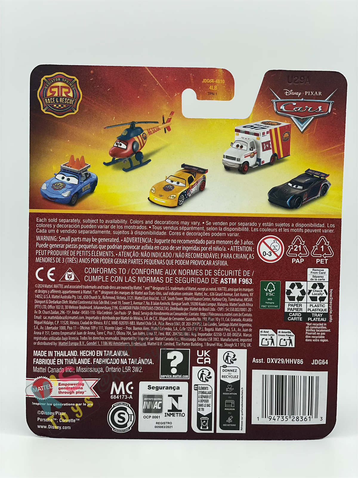 DISNEY PIXAR CARS BY MATTEL - "RALLY RACE 200 CAL WEATHERS" 2025 NEW RELEASE RACE & RESCUE SERIES - BNIP