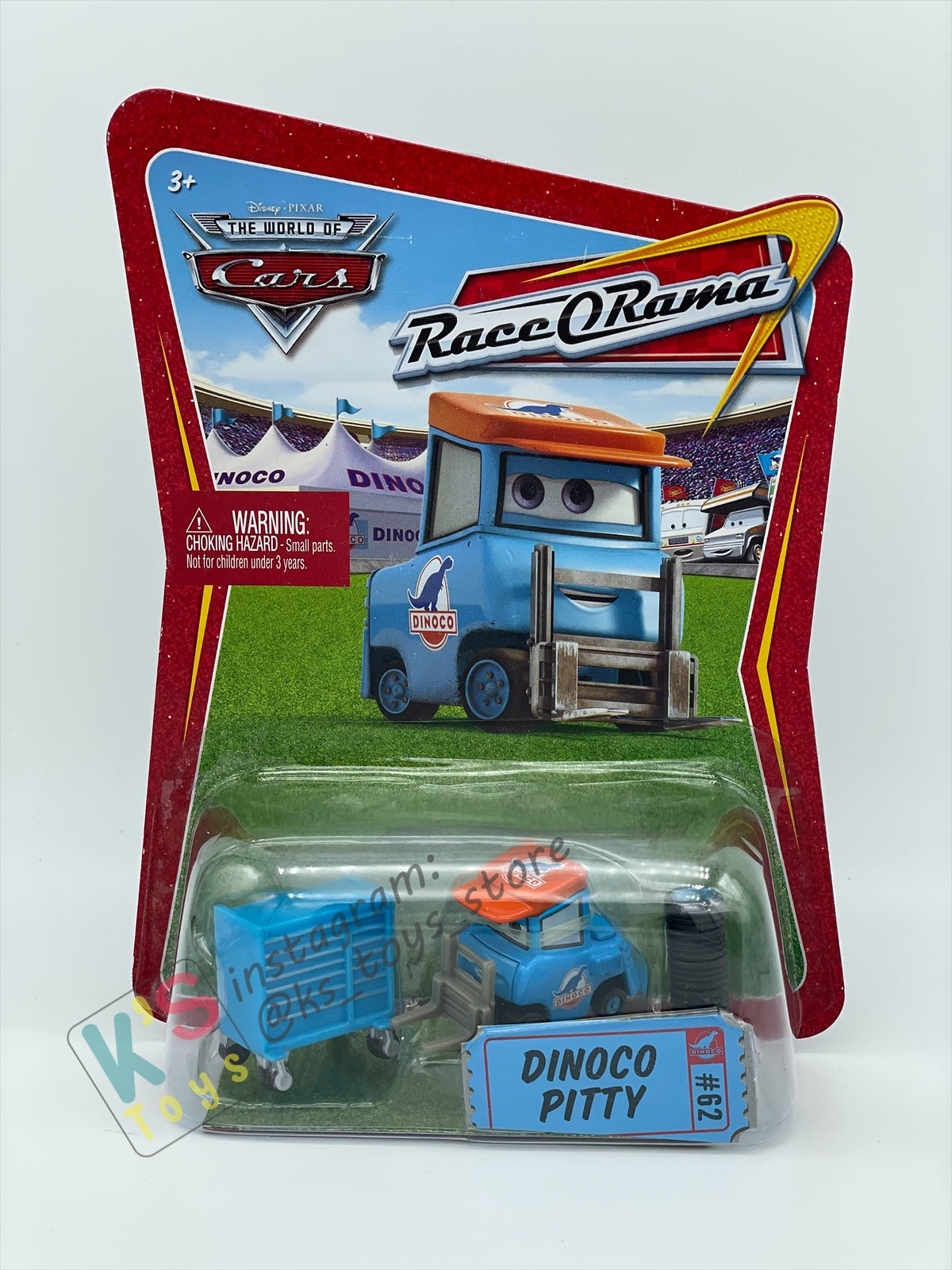 DISNEY PIXAR CARS BY MATTEL, DINOCO  PITTY "LUKE PETTLEWORK" - RACE ORAMA SERIES - BNIP