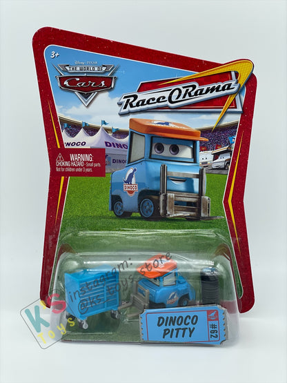 DISNEY PIXAR CARS BY MATTEL, DINOCO  PITTY "LUKE PETTLEWORK" - RACE ORAMA SERIES - BNIP