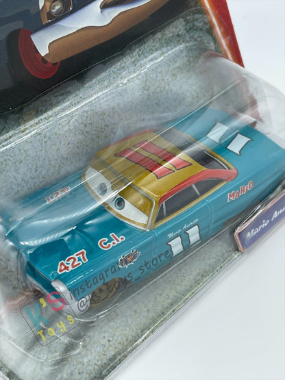DISNEY PIXAR CARS BY MATTEL, MARIO ANDRETTI GOLD RIMS - SUPERCHARGED SERIES - BNIP