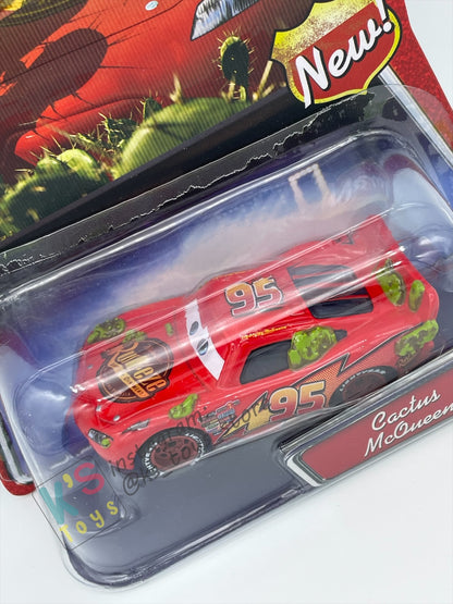 DISNEY PIXAR CARS BY MATTEL, CACTUS LIGHTNING MCQUEEN WITHOUT RUSTEZE STICKER - WALMART VERSION - BNIP