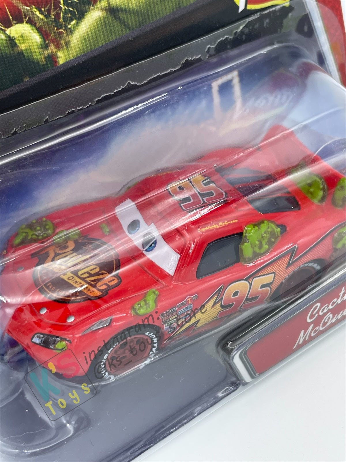 DISNEY PIXAR CARS BY MATTEL, CACTUS LIGHTNING MCQUEEN WITHOUT RUSTEZE STICKER - WALMART VERSION - BNIP