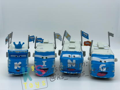 PRE-OWNED / LOOSE DISNEY PIXAR CARS "THE CONVOY BROTHERS" D23 EXPO PROMO EXCLUSIVE SERIES IN 2013 SDCC - DISPLAYED CONDITION