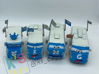 PRE-OWNED / LOOSE DISNEY PIXAR CARS "THE CONVOY BROTHERS" D23 EXPO PROMO EXCLUSIVE SERIES IN 2013 SDCC - DISPLAYED CONDITION