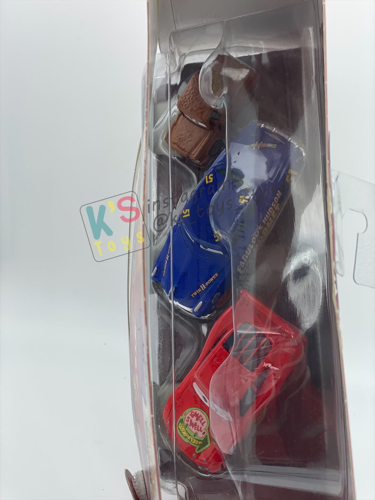 STORY TELLERS DISNEY PIXAR CARS BY MATTEL, 3 PACK "FRED, FABULOUS HUDSON HORNET, SMELL SWELL LIGHTNING MCQUEEN" - BNIP