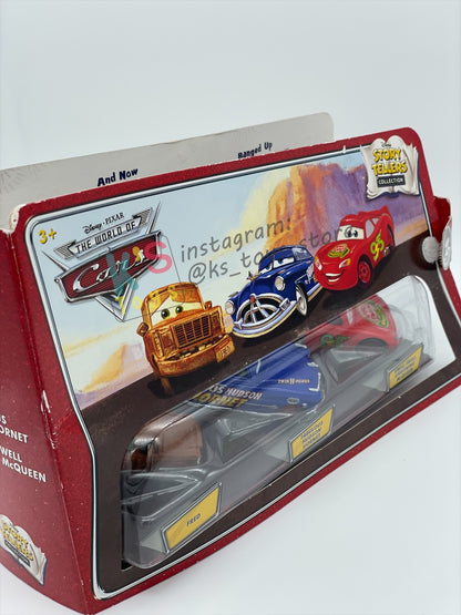 STORY TELLERS DISNEY PIXAR CARS BY MATTEL, 3 PACK "FRED, FABULOUS HUDSON HORNET, SMELL SWELL LIGHTNING MCQUEEN" - BNIP
