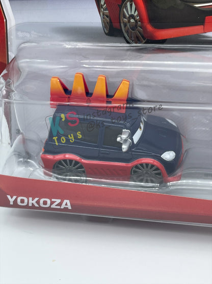 Disney Pixar Cars 1:55 2-Pack Yokoza and Chisaki - Tuners - BNIP - READ DESCRIPTION!!!!!!!