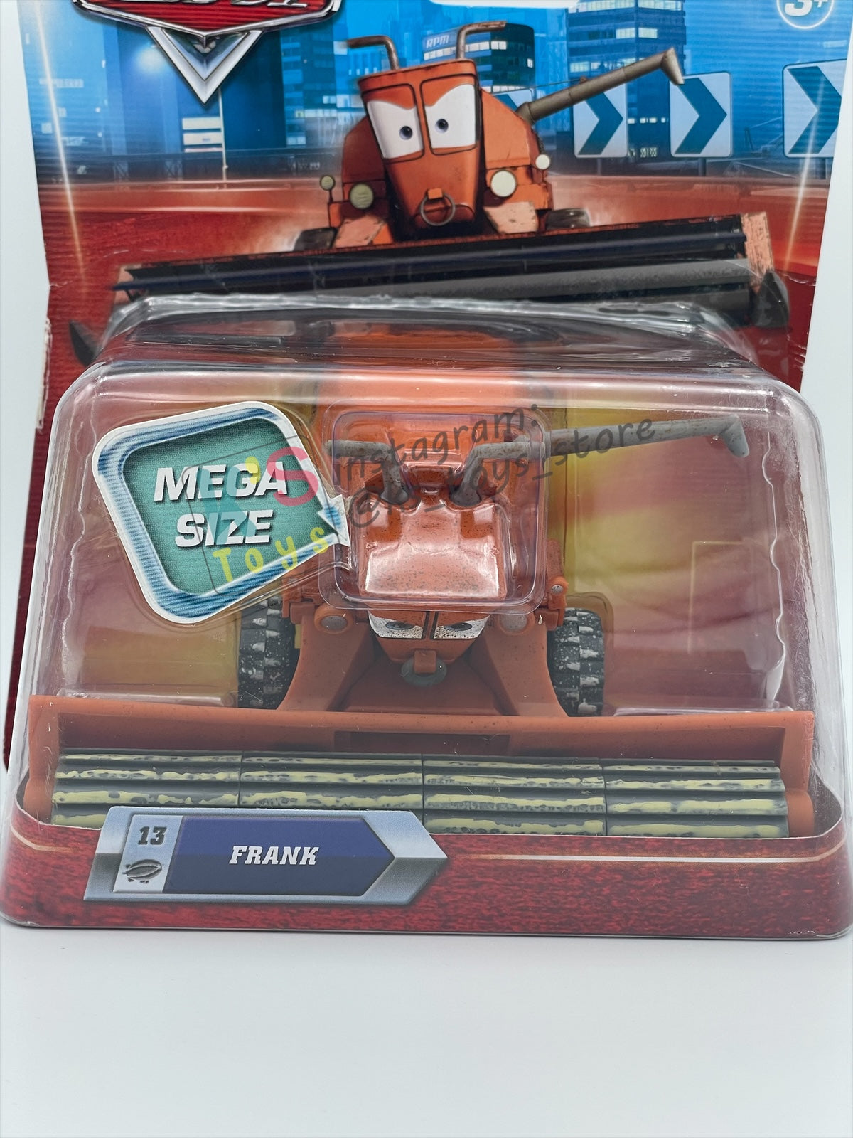DELUXE DISNEY PIXAR CARS BY MATTEL, "FRANK #13" MEGA SIZE FIRST RELEASE - BNIP