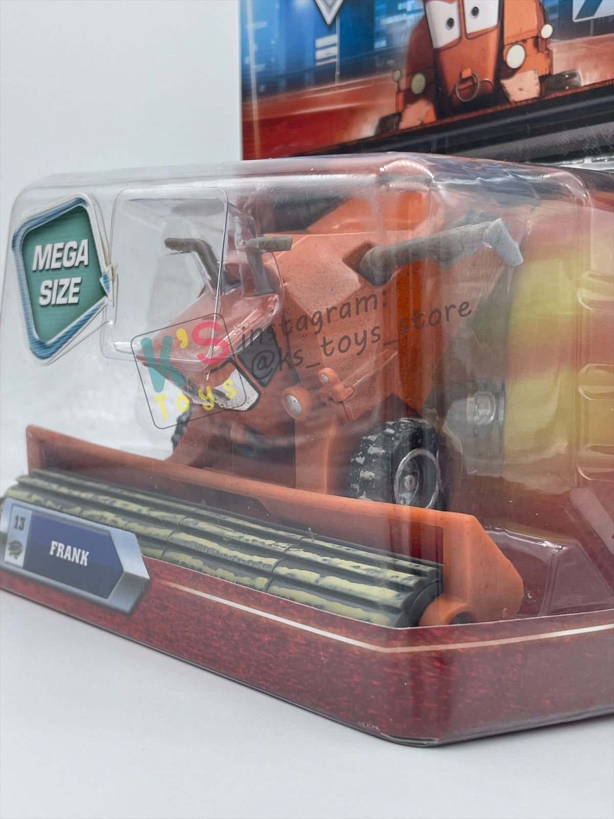 DELUXE DISNEY PIXAR CARS BY MATTEL, "FRANK #13" MEGA SIZE FIRST RELEASE - BNIP