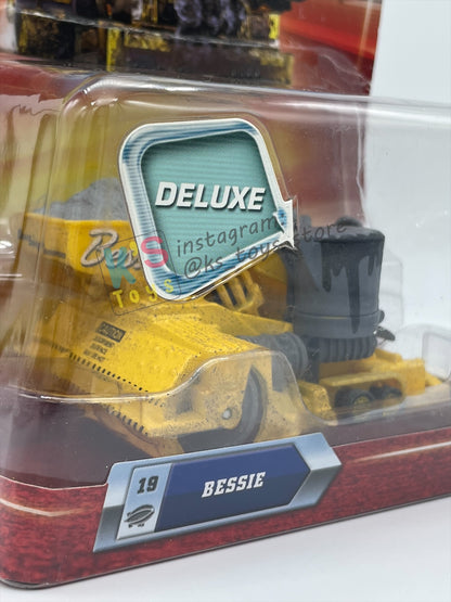 DELUXE DISNEY PIXAR CARS BY MATTEL, "BESSIE" FIRST RELEASED - BNIP - PACKAGING IS NOT IN MINT CONDITION