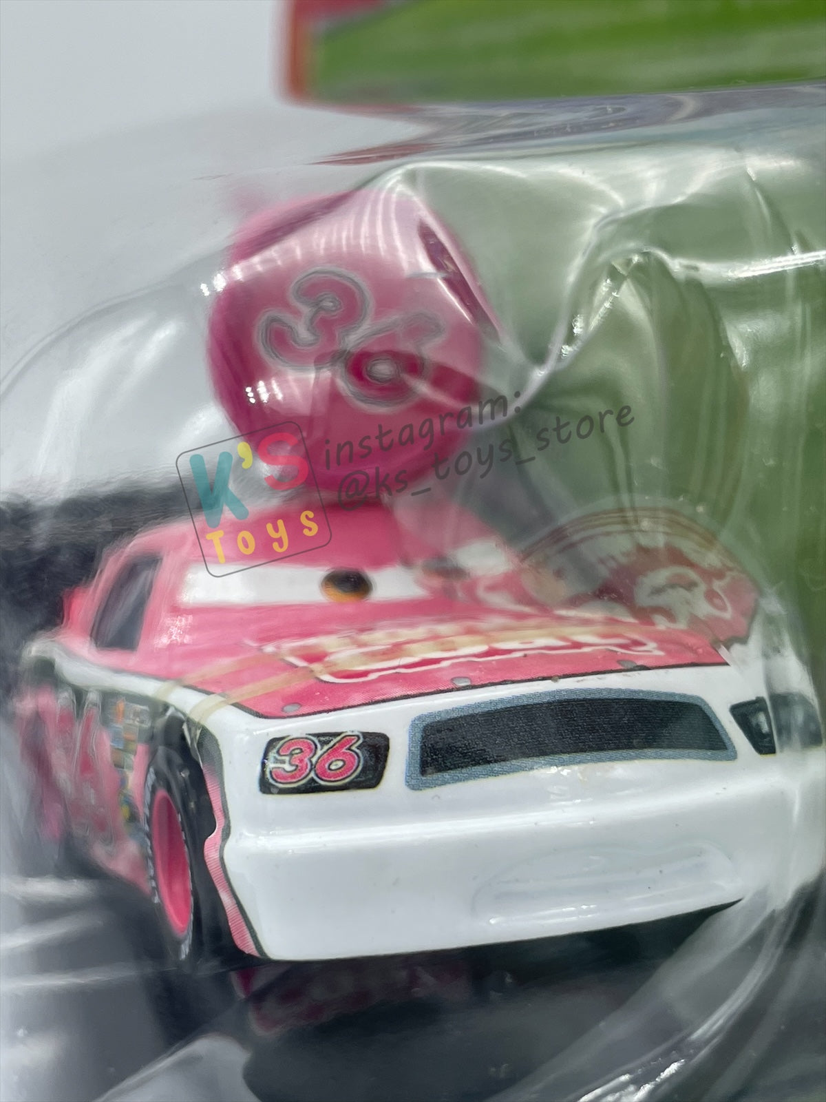 Disney Pixar Cars 1:55 by MATTEL, "PIT RACE-OFF TANK COAT #36" , LAUNCH & RACE - BNIP
