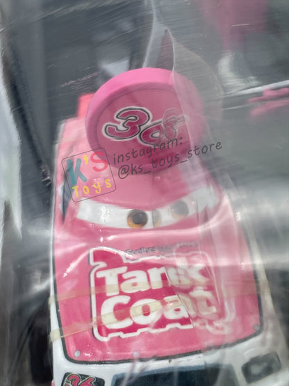 Disney Pixar Cars 1:55 by MATTEL, "PIT RACE-OFF TANK COAT #36" , LAUNCH & RACE - BNIP