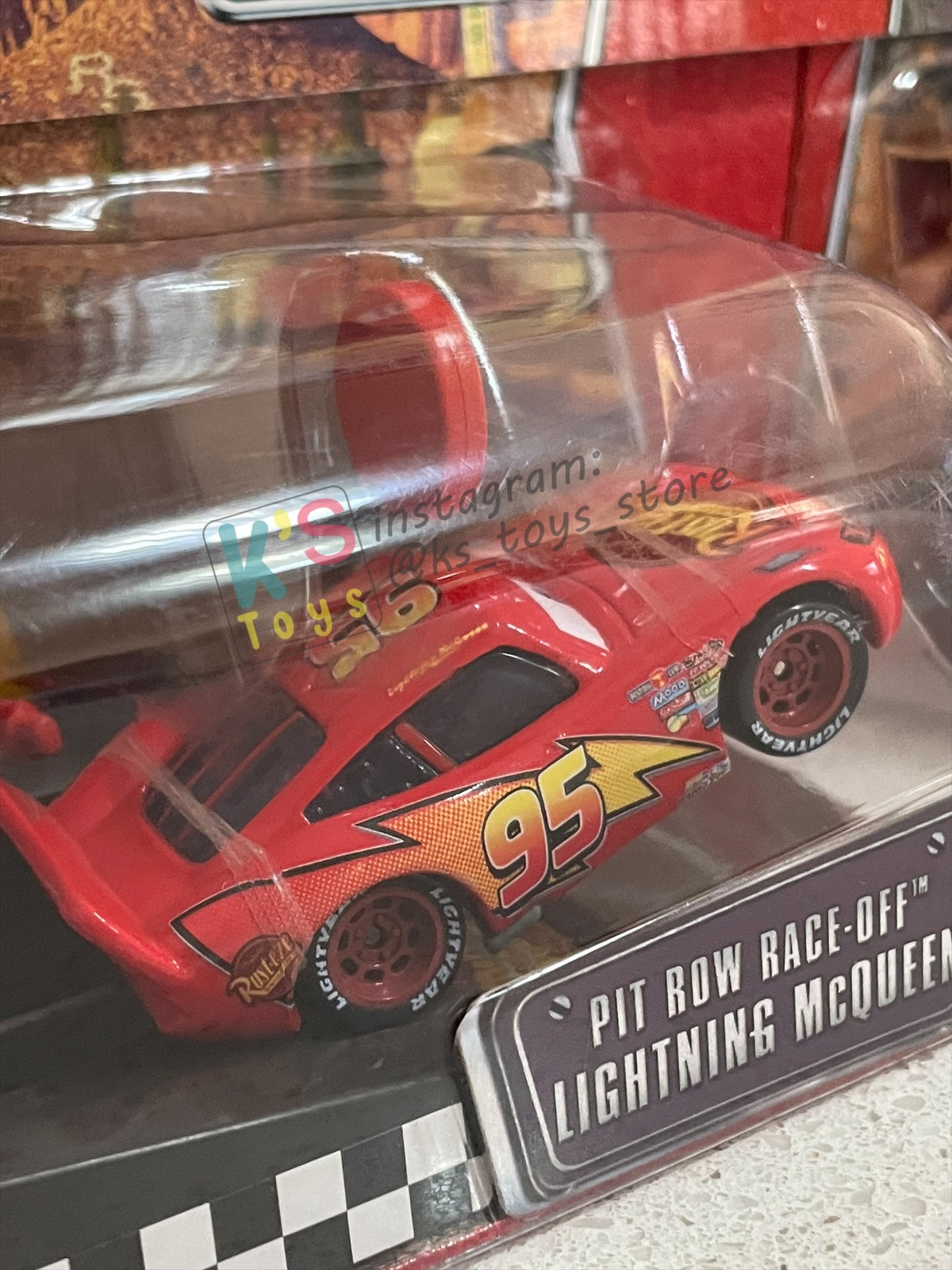Disney Pixar Cars 1:55 by MATTEL, VALUE 2-PACK "PIT RACE-OFF LIGHTNING MCQUEEN CARS 1 AND NITROADE" LAUCNH AND RACE SERIES - RACE ORAMA - BNIP