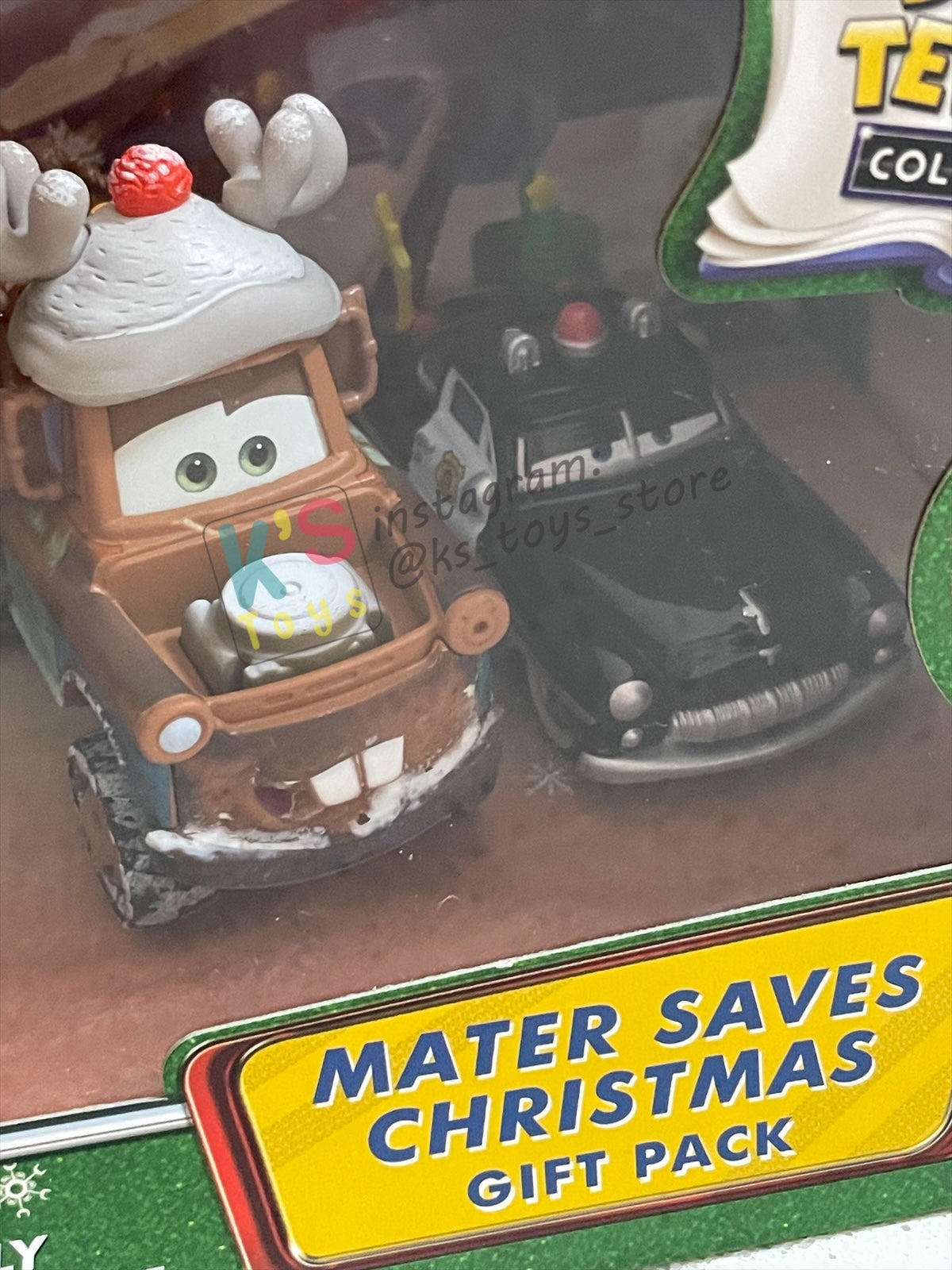 GIFT SET Disney Pixar Cars by MATTEL, EXCLUSIVE 6 PACK MATER SAVES CHRISTMAS - CHRISTMAS CRUISER RAMONE / DECKED OUT DOC HUDSON / SNOW DAY SALLY / HOLIDAY HOTSHOT LIGHTNING MCQUEEN / REINDEER MATER / HOLIDAY SPIRIT SHERIFF - BNIP