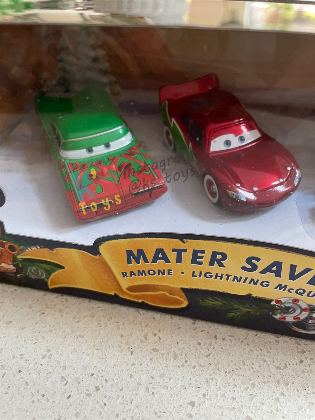 GIFT SET Disney Pixar Cars by MATTEL, EXCLUSIVE 5 PACK MATER SAVES CHRISTMAS - WINTER CRUISER RAMONE - LIGHTNING MCQUEEN - GUIDO LUIGI - FILLMORE - BNIP