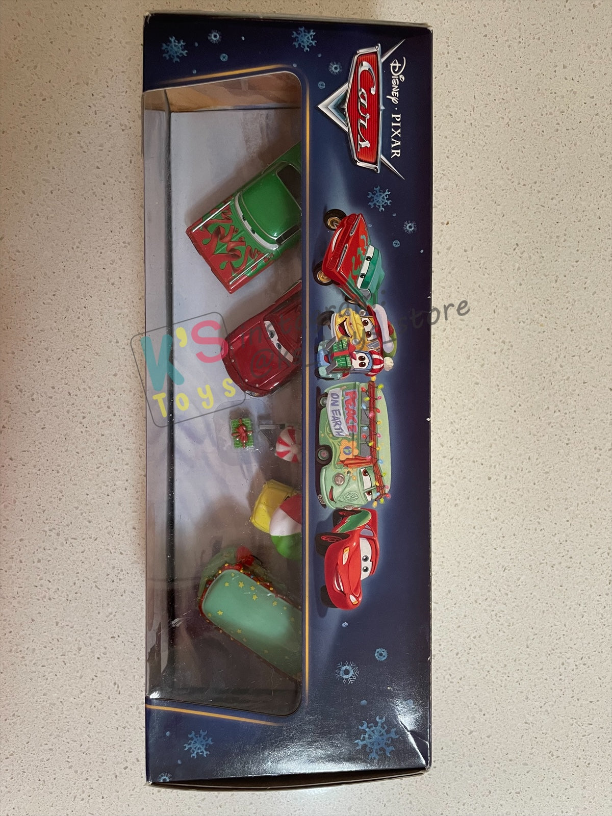 GIFT SET Disney Pixar Cars by MATTEL, EXCLUSIVE 5 PACK MATER SAVES CHRISTMAS - WINTER CRUISER RAMONE - LIGHTNING MCQUEEN - GUIDO LUIGI - FILLMORE - BNIP