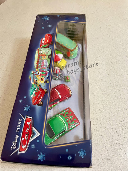 GIFT SET Disney Pixar Cars by MATTEL, EXCLUSIVE 5 PACK MATER SAVES CHRISTMAS - WINTER CRUISER RAMONE - LIGHTNING MCQUEEN - GUIDO LUIGI - FILLMORE - BNIP