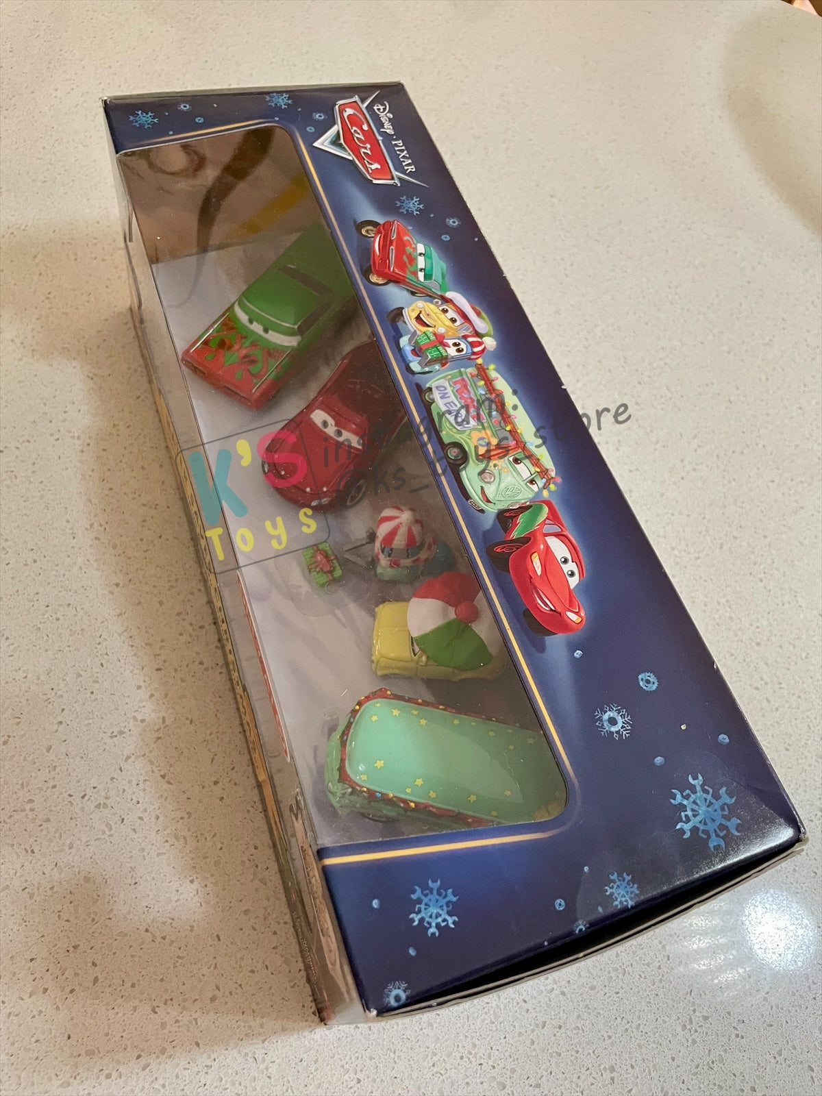 GIFT SET Disney Pixar Cars by MATTEL, EXCLUSIVE 5 PACK MATER SAVES CHRISTMAS - WINTER CRUISER RAMONE - LIGHTNING MCQUEEN - GUIDO LUIGI - FILLMORE - BNIP