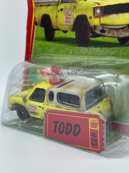 DISNEY PIXAR CARS 1:55 BY MATTEL "TODD" CARS RACE ORAMA SERIES - BNIP