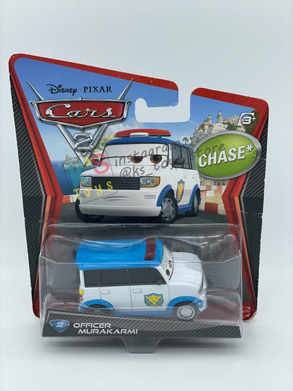DISNEY PIXAR CARS 1:55 BY MATTEL, OFFICER MURAKARMI - CARS 2 SERIES - BNIP