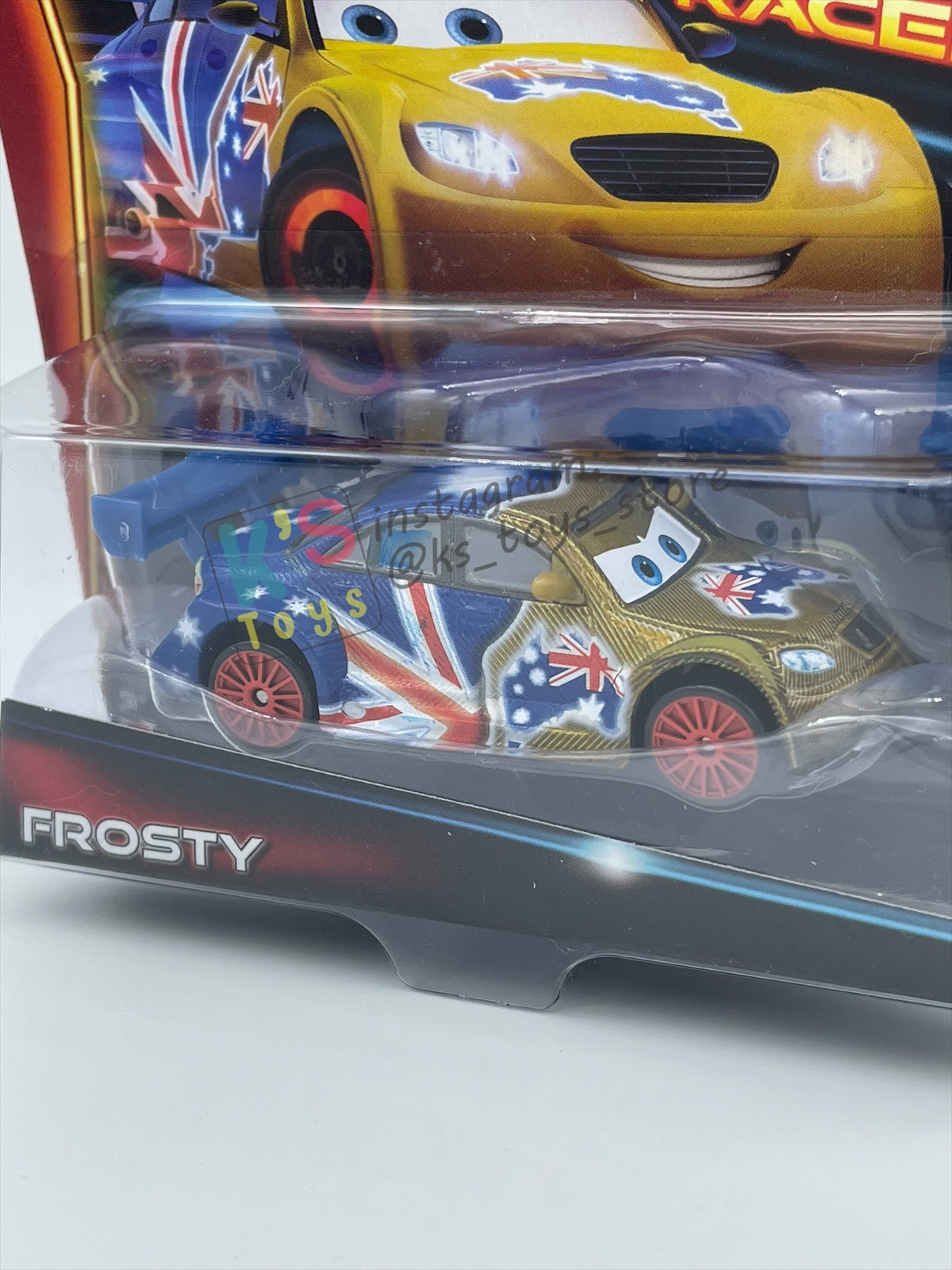 DISNEY PIXAR CARS 1:55 BY MATTEL, "FROSTY" - NEON RACERS SERIES - BNIP