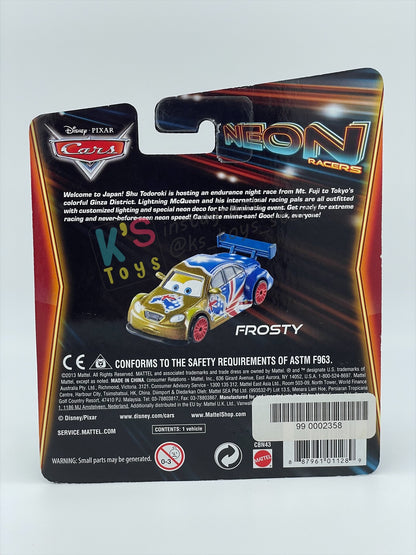 DISNEY PIXAR CARS 1:55 BY MATTEL, "FROSTY" - NEON RACERS SERIES - BNIP