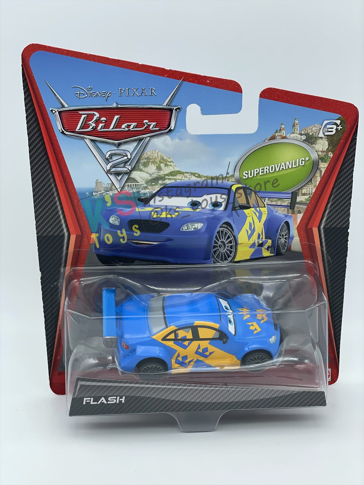 DISNEY PIXAR CARS 1:55 BY MATTEL "FLASH" CHASE CARS 2 SERIES - BNIP