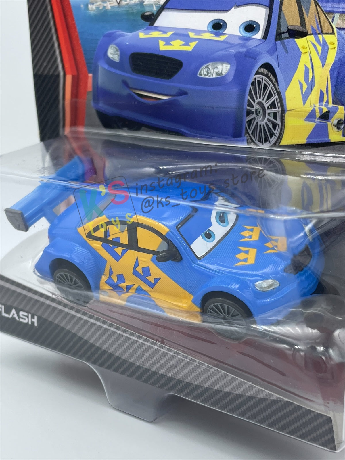 DISNEY PIXAR CARS 1:55 BY MATTEL "FLASH" CHASE CARS 2 SERIES - BNIP