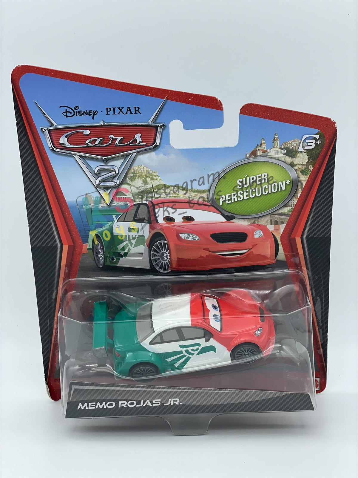 DISNEY PIXAR CARS 1:55 BY MATTEL "MEMO ROJAS JR" SUPER CHASE CARS 2 SERIES - BNIP