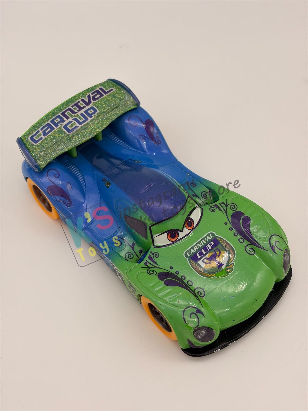 DISNEY STORE OF DISNEY PIXAR CARS 1:43 - CARNIVAL CUP CARLA VELOSO - CARNIVAL CUP SERIES - PRE-OWNED