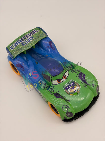 DISNEY STORE OF DISNEY PIXAR CARS 1:43 - CARNIVAL CUP CARLA VELOSO - CARNIVAL CUP SERIES - PRE-OWNED