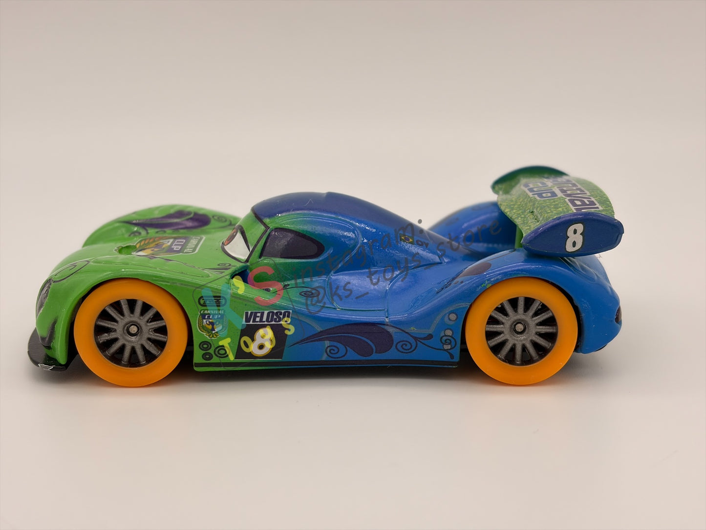 DISNEY STORE OF DISNEY PIXAR CARS 1:43 - CARNIVAL CUP CARLA VELOSO - CARNIVAL CUP SERIES - PRE-OWNED