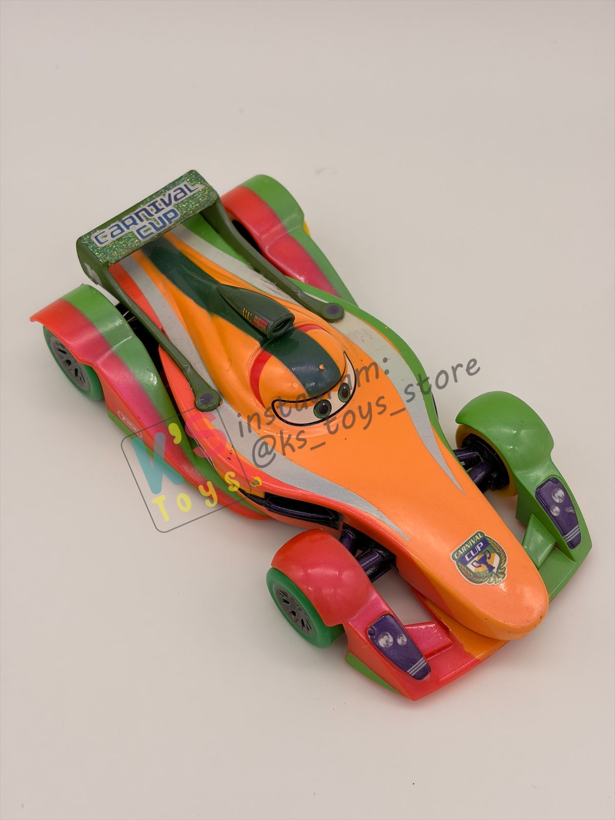 DISNEY STORE OF DISNEY PIXAR CARS 1:43 - CARNIVAL CUP RIP CLUTCHGONESKI - CARNIVAL CUP SERIES - PRE-OWNE