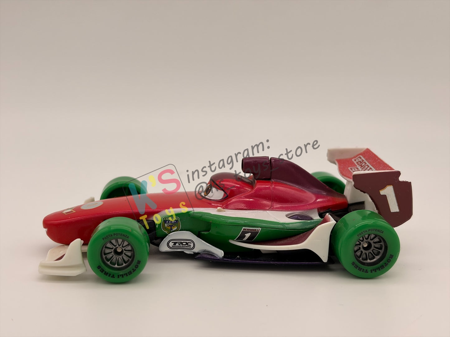 DISNEY STORE OF DISNEY PIXAR CARS 1:43 - CARNIVAL CUP FRANCESCO BERNOULLI - CARNIVAL CUP SERIES - PRE-OWNED