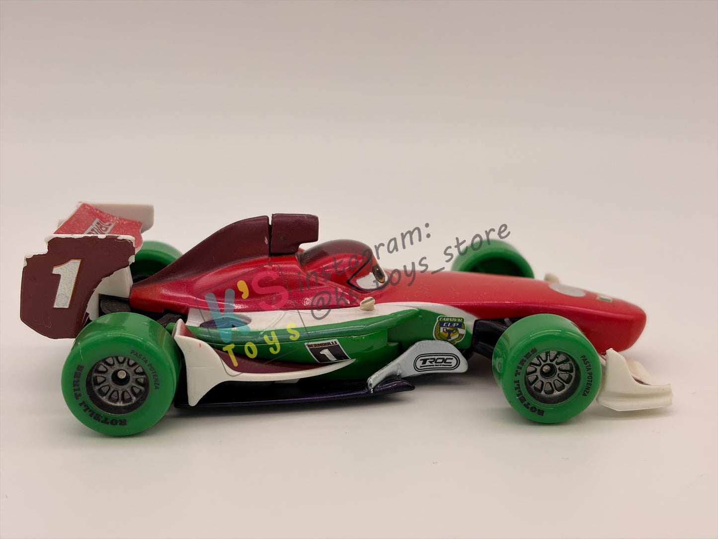 DISNEY STORE OF DISNEY PIXAR CARS 1:43 - CARNIVAL CUP FRANCESCO BERNOULLI - CARNIVAL CUP SERIES - PRE-OWNED
