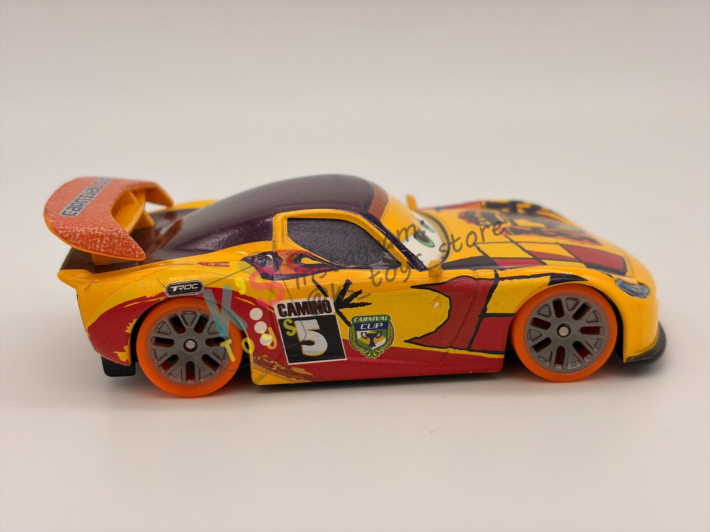 DISNEY STORE OF DISNEY PIXAR CARS 1:43 - CARNIVAL CUP MIGUEL CAMINO - CARNIVAL CUP SERIES - PRE-OWNED